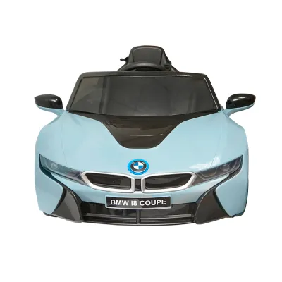 Masinuta electrica cu telecomanda pentru copii BMW i8 coupe 6V/7Ah JE1001 cu scaun piele - imagine 6