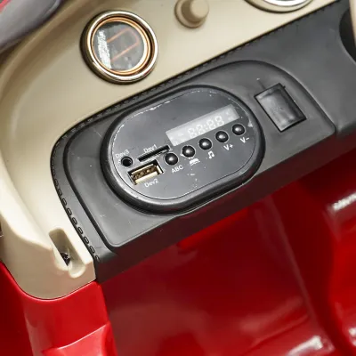 Masinuta electrica cu acumulator si telecomanda pentru copii Bentley rosie 6V/7Ah JE1166 - imagine 12