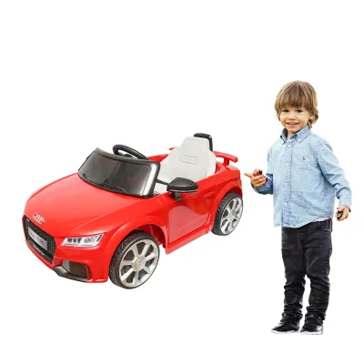 Masinuta electrica cu baterie 6V/4Ah si telecomanda pentru copii Audi TT JE1198 rosie - imagine 2