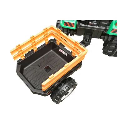 Tractor cu remorca electric pentru copii cu baterie 12V/10Ah si telecomanda JS3158B verde - imagine 10