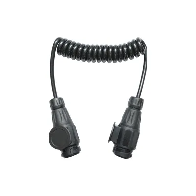 Cablu spiralat remorca 2.2m cu 2 fise tata 13 pini, 8 fire Breckner Germany - imagine 2