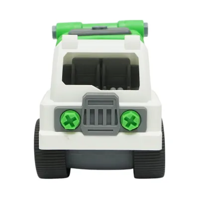 Jucarie tip Montessori, Masina de gunoi verde pentru copii +3 ani - imagine 5