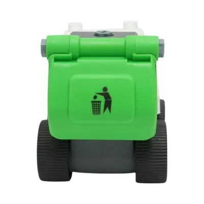 Jucarie tip Montessori, Masina de gunoi verde pentru copii +3 ani - imagine 6