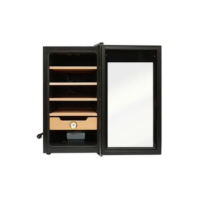 Humidor trabucuri cu 4 rafturi din lemn si termostat reglabil 50L, 65W 220V - imagine 5