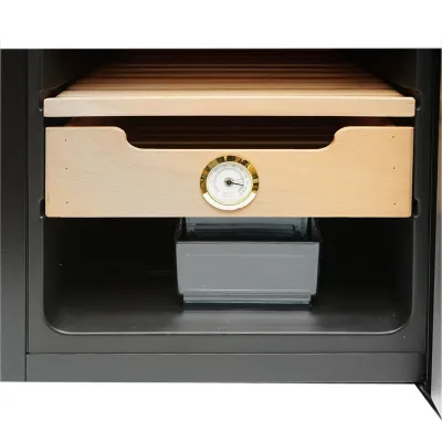 Humidor trabucuri cu 4 rafturi din lemn si termostat reglabil 50L, 65W 220V - imagine 6