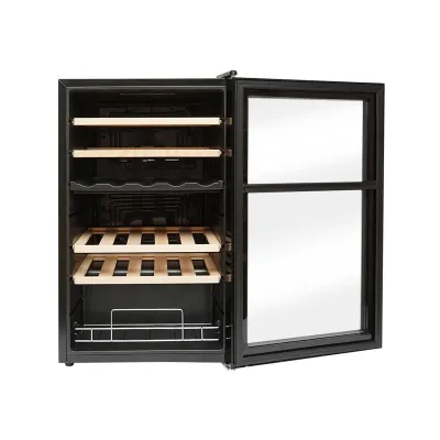 Frigider vin, 33 sticle cu 4 rafturi din lemn 88L, 220V - imagine 4