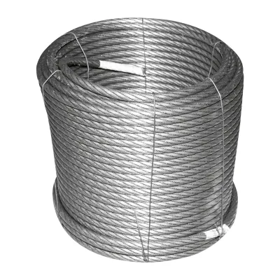 Cablu troliu otel 6x25, Ø 10mm cu inima metalica batuta 70m/rola - imagine 3