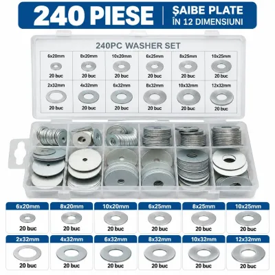 Trusa saibe plate otel 240 piese Breckner Germany - imagine 2