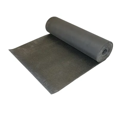 Covor cauciuc SBR+NR 8x1200x10000mm cu insertie textila si cu striatie  G=8mm l=1,2m L=10m - imagine 2