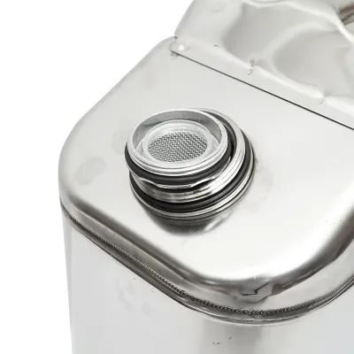 Canistra otel inoxidabil 20L cu furtun flexibil si dop insurubabil - imagine 4
