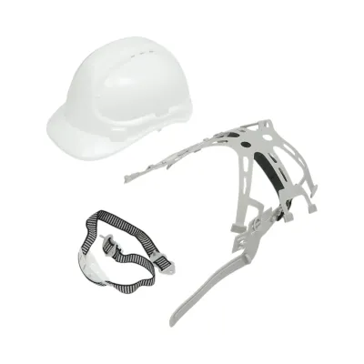 Casca ventilata reglabila 51-63cm alba Crownman - imagine 2