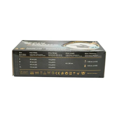 Manusi din nitril negre nepudrate cu textura aderenta pe degete, marimea XL 100 buc/cutie - imagine 3
