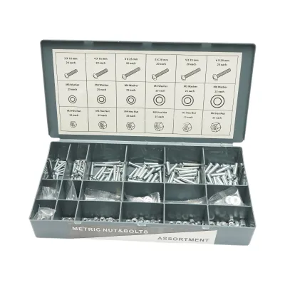 Trusa suruburi pentru lemn, metrice, inch cu piulite si saibe 1200 piese - imagine 5