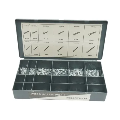 Trusa suruburi pentru lemn, metrice, inch cu piulite si saibe 1200 piese - imagine 7
