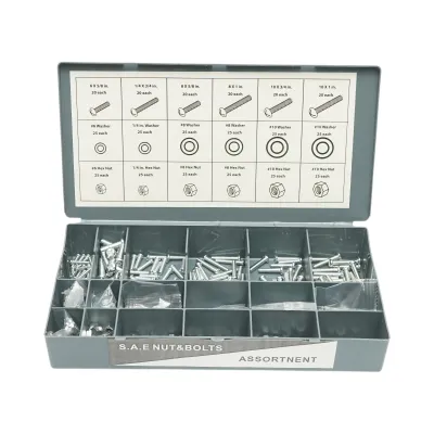 Trusa suruburi pentru lemn, metrice, inch cu piulite si saibe 1200 piese - imagine 6