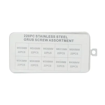 Trusa stifturi filetate fara cap cu imbus M3-M8 220 piese - imagine 3