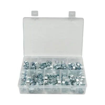 Trusa coliere metalice cu surub pentru furtunuri 8-18mm 135 piese