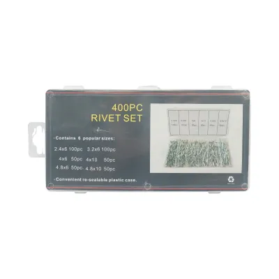 Trusa popnituri aluminiu 2.4-4.8mm 400 piese - imagine 3
