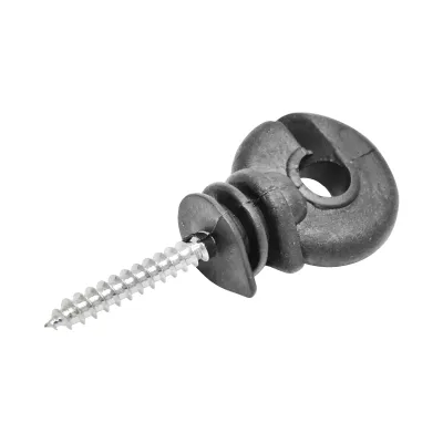 Izolator inelar premium material ABS calitate superioara negru lucios gard electric 88x38mm Breckner Germany - imagine 3