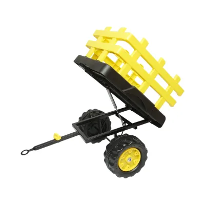 Tractor electric cu remorca, telecomanda si baterie pentru copii 1580x580x730mm - imagine 9