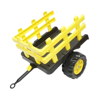 Tractor electric cu remorca, telecomanda si baterie pentru copii 1580x580x730mm - imagine 8