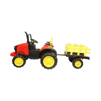 Tractor electric cu remorca, telecomanda si baterie pentru copii 1580x580x730mm - imagine 2