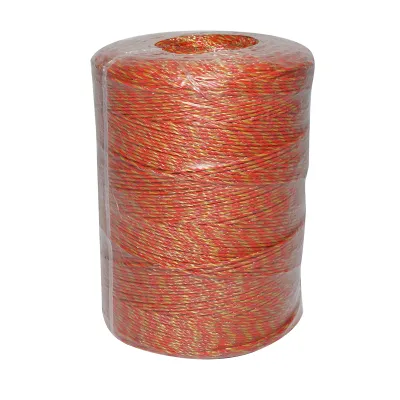 Rola fir galben-rosu fi 2mm, 6x0.15mm SS inox, 5.5 Ohm/m 1000m gard electric Breckner Germany - imagine 2