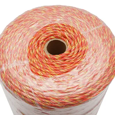 Rola fir galben-rosu fi 2mm, 6x0.15mm SS inox, 5.5 Ohm/m 1000m gard electric Breckner Germany - imagine 3