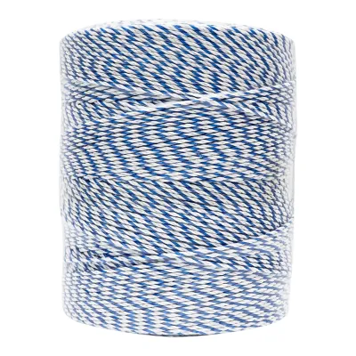 Rola fir alb-albastru fi 3mm. 3x0.2mm. SS, 7,8 Ohm/m, 1000m gard electric Breckner Germany - imagine 2
