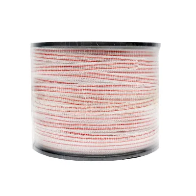 Rola banda rosu-alb fi 10mm, 4x0.16mm SS, 13Ohm/m 250m gard electric Breckner Germany - imagine 3