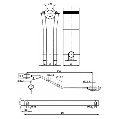 Kit complet tiranti prindere 3 puncte tractor Kubota, Iseki - imagine 4