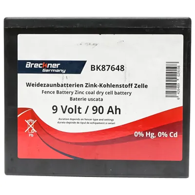 Baterie uscata (nereincarcabila) 9V 90Ah pentru gard electric Breckner Germany - imagine 3