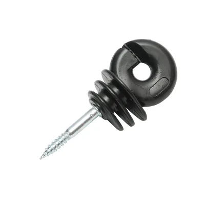 Izolator inelar Easy Drill negru fi 5.9mm 90x40 mm gard electric Breckner Germany - imagine 2