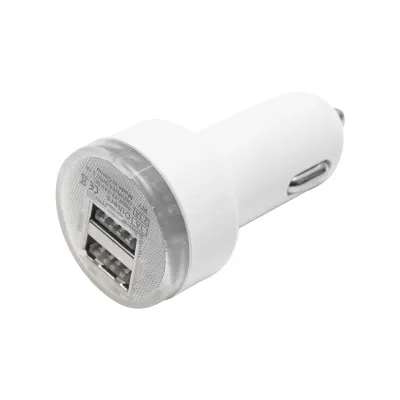 Incarcator telefon priza bricheta 2 USB 3.1A alb - fara fir