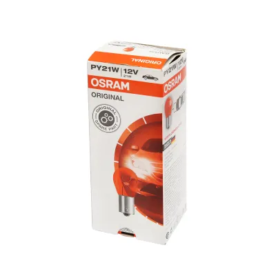 Bec (Osram) 21W / 12V BAU15s -  galben - imagine 2