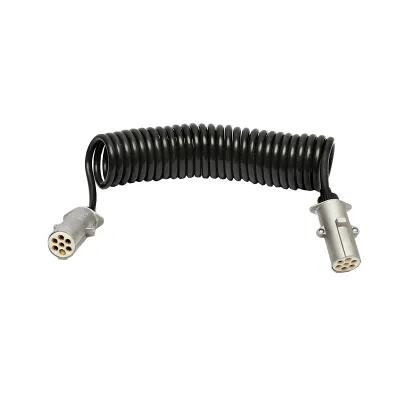 Cablu transfer curent 1x0,75mm+6*0,5mm / 7,5m alb 6+1 pini - imagine 4