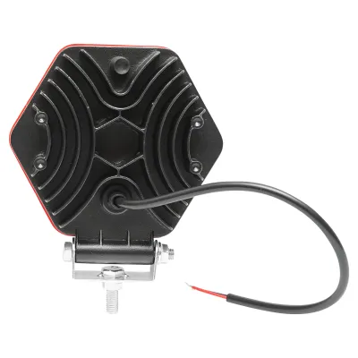 Lampa hexagonala grilaj plastic rosu 16 LED-uri DC 10-60V 48W unghi 30 - imagine 5