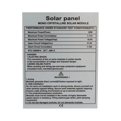 Panou solar 20W monocristalin 400x300x17mm cu regulator tensiune 10A, 12/24V Breckner Germany - imagine 7