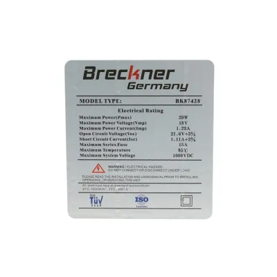 Panou solar 20W fotovoltaic monocristalin 400x300x17mm, regulator de incarcare 12/24V 10Ah, cablu 1.5/2m Breckner Germany - imagine 6