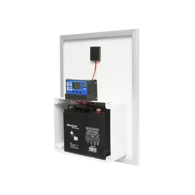 Panou solar 20W fotovoltaic monocristalin 460x350x135mm cu baterie 12V/17Ah, regulator 12/24V 10Ah si 2x port USB Breckner Germany - imagine 6