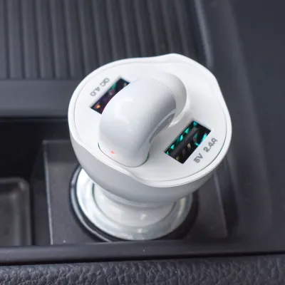 Casca bluetooth cu incarcare la priza auto tip bricheta - imagine 9
