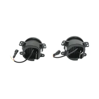 Set 2 proiectoare ceata LED cu DRL Angel Eyes 10-60V 30W, 3 functii alb/galben, lumina de zi, ceata si semnalizare Breckner Germany - imagine 3