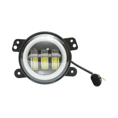 Set 2 proiectoare ceata LED cu DRL Angel Eyes 10-60V 30W, 3 functii alb/galben, lumina de zi, ceata si semnalizare Breckner Germany - imagine 5