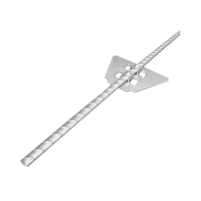 Stalp metalic 1080mm cu izolator 59x33mm pentru gard electric Breckner Germany - imagine 5