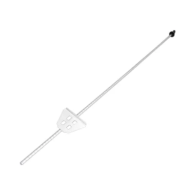 Stalp metalic 1080mm cu izolator 59x33mm pentru gard electric Breckner Germany