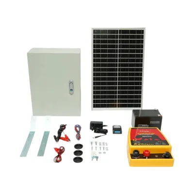 Aparat generator impulsuri 12 Joule, DC12V/220V cu panou solar 30W si baterie 12V 12Ah cutie din inox pentru gard electric Breckner Germany - imagine 2