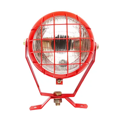 Lampa, proiector de lucru portocalie reglabila cu intrerupator pentru tractor sau utilaje agricole 12V Breckner Germany