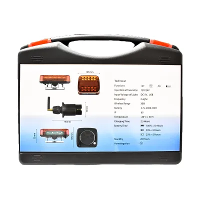 Set lampi magnetice WIFI cu control wireless 12/24V baterie 3.7V/2000mAh cablu IP65 Breckner Germany - imagine 2