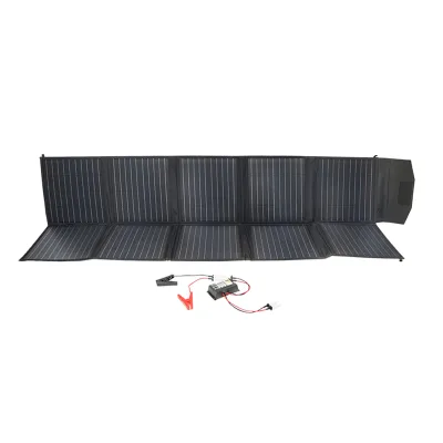 Panou solar 200W cu regulator tensiune 12/24V, 20A, 10 segmente (370x370x70mm) portabil tip valiza Breckner Germany - imagine 2