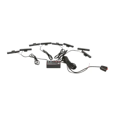 Set 8 stroboscoape cu 4 LED-uri, lumina galbena 12V Breckner Germany - imagine 2